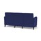 Lesro Siena Lounge Reception 3 Seat Tandem Seating No Center Arms, Black, OH Cobalt Upholstery SN3101 - alternate 2